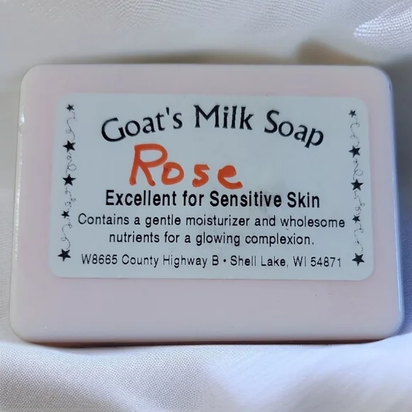 1 Home-made Amish Goat's Milk Soap Bar "Rose" Borntregers Bundle 3 For $15 - Picture 2 of 5